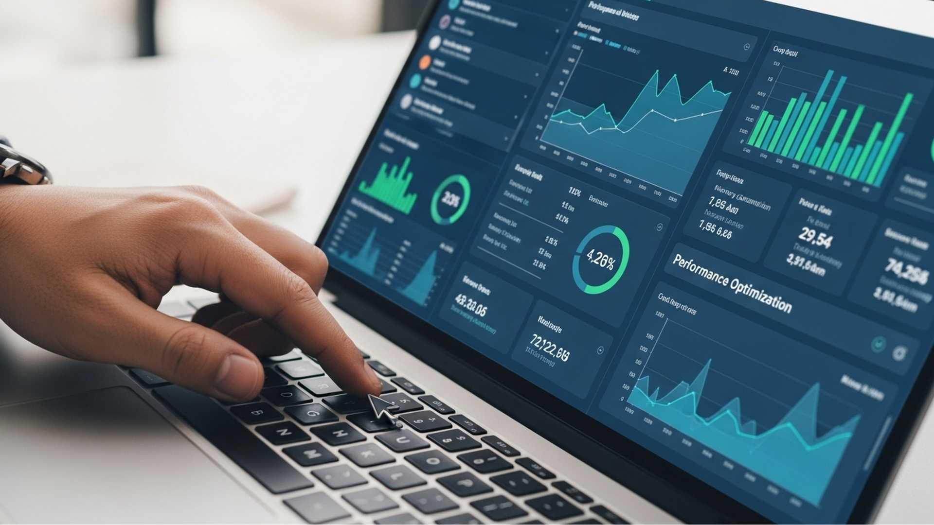 Operational smart factory with real-time monitoring dashboards displaying production analytics and performance metrics