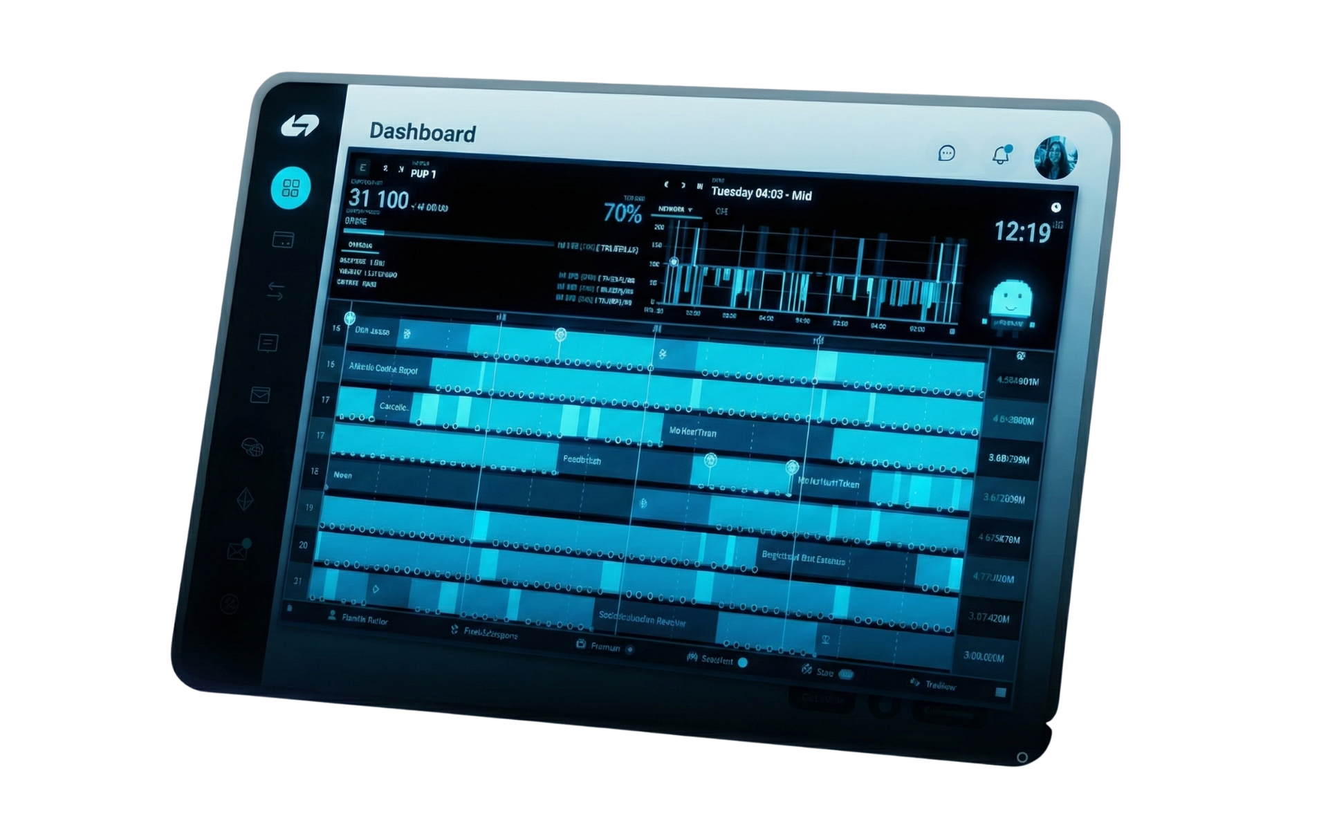 Nexa smart factory dashboard showing comprehensive industrial metrics, OEE data, and real-time production monitoring